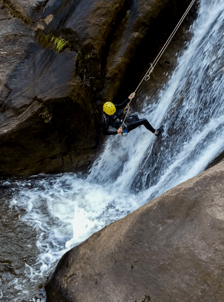 Rappeling in Banos Ecuador